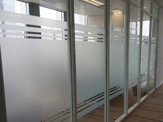 ?煙臺萊山區(qū)空防大樓磨砂膜